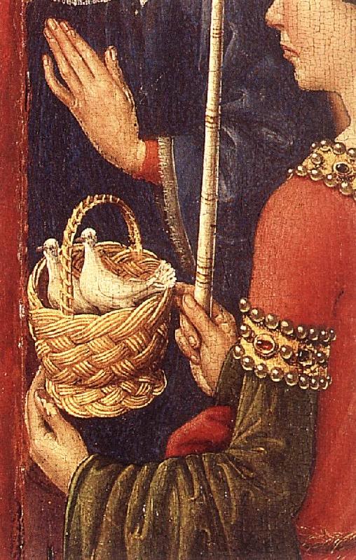 DARET, Jacques Altarpiece of the Virgin (detail) f oil painting picture